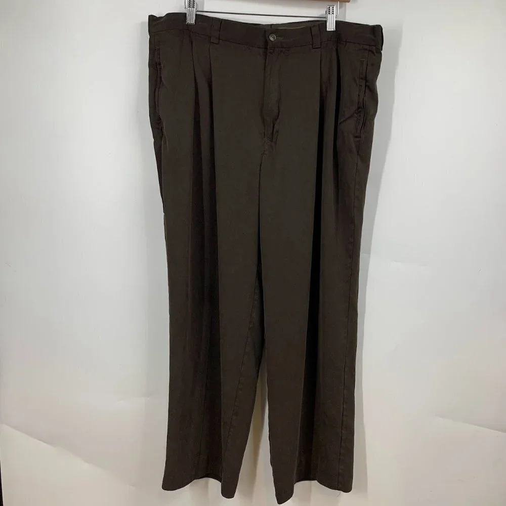Tommy Bahama Men's St. Thomas T1281 100% Silk Pleated‎ Pants Size 38x27